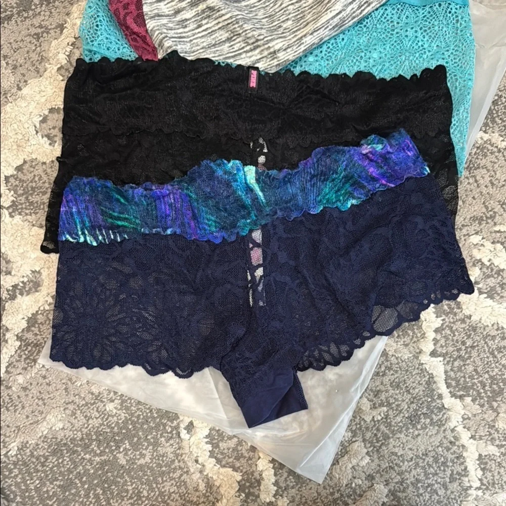 Victoria Secret  bundle Lace and Patterned Panties - Picture 2 of 2